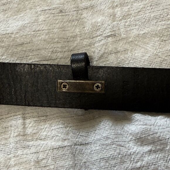 Time And Tru Punched Black Leather Belt - Women's Size S/M - Picture 15 of 15